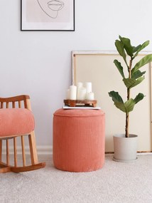 Pouffe Teddy – Coral – 43x45x43 cm