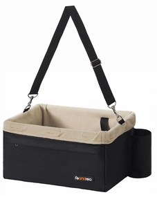 Assento de carro para cães pequenos com cinto de segurança ajustável | FEANDREA | 42 x 32 x 23 cm | preto/bege | PBS042B01.