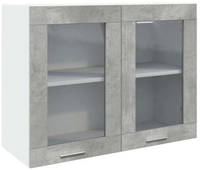 7 pcs conj. móveis casa banho “Lyon” cinza cimento