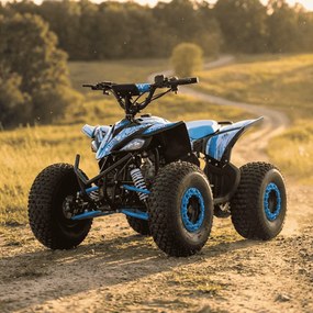 MINI MOTO 4 GASOLINA PARA CRIANÇAS 125cc Roan Ratte R8 automático com Marcha Atrás Azul