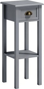 HOMCOM Mesa de Apoio com Gaveta e Prateleira de Armazenamento Estilo Moderno 30x30x75cm Branco | Aosom Portugal