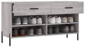 Banco sapateira 102x35x55 cm derivados madeira cinzento sonoma