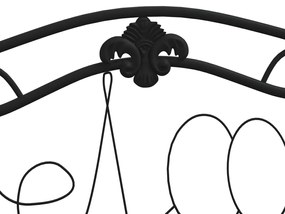 Banco de jardim de 2 lugares 104 cm aço preto