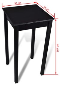 Mesa de bar com 2 cadeiras de bar, preto