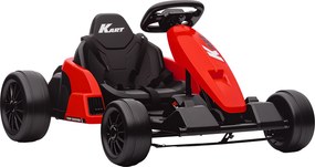 AIYAPLAY Kart Elétrico para Crianças 24 V, Go Kart, Motor 2 x 150W, Modo Drift, Assento Ajustável, Partida Progressiva, Vermelho | Aosom Portugal