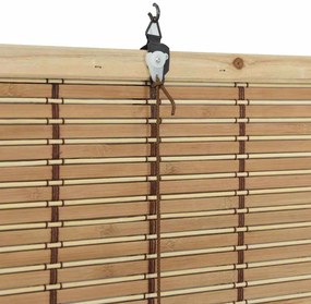 Persianas e Sombras para Janela Marrom Claro 140 x 220 cm Bambu