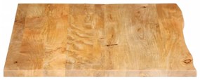 Tampo de mesa c/ borda viva 90x80x2,5 cm mangueira maciça