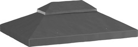 Outsunny Toldo de Substituição para Pérgola 4x3 m Toldo para Pérgola com Teto Duplo e Proteção UV 30+ Cinza | Aosom Portugal