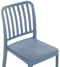 Conjunto de 2 cadeiras de jardim azuis SERSALE Beliani