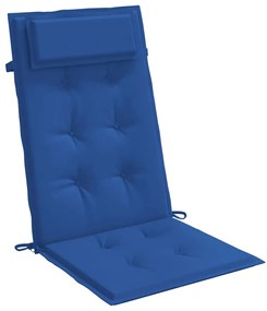Almofadões cadeira encosto alto 4 pcs tecido oxford azul real