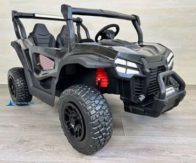 Buggy elétrico para crianças 2 lugares 1000R 4x4 24V, Rodas de borracha, Banco em pele sintética Preto