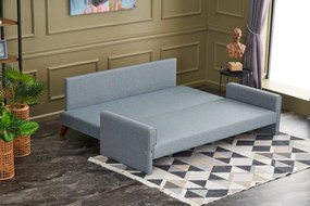Sofá-Cama de 3 Lugares Bella – Azul – 208x85x81 cm