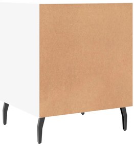Mesa de cabeceira 2 pcs 40x40x50 cm derivados de madeira branco