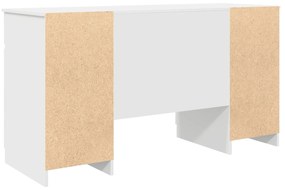 Mesa vidaXL Branca 140x49x76 cm Madeira engenheirada