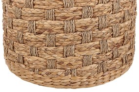 Pufe de fibras naturais em cor natural 40 x 40 cm BASSLET Beliani