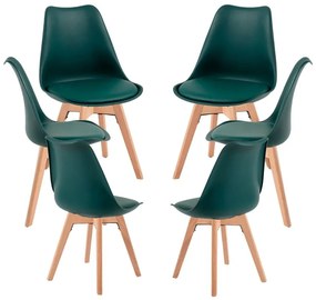 Pack 6 Cadeiras Synk Basic - Verde escuro