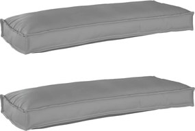 vidaXL Conjunto de Almofadas para Palete 2 pcs Cinzeto 100 x 40 x 8 cm