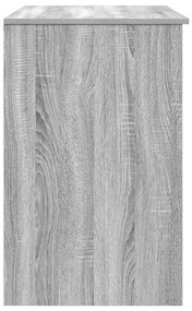 Secretária 86x49x76 cm derivados de madeira cinzento sonoma