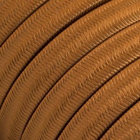 Cabo elétrico para cordão de luzes, coberto por tecido Seda Whiskey CM22
