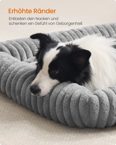 Cama ortopédica para cães de tamanho médio 106 x 75 x 20 cm cinzenta