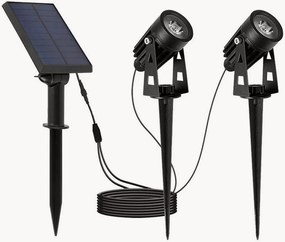 Candeeiros LED solares para jardim Roundy, conjunto de 2