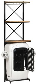 Garrafeira trator 49x31x172 cm madeira mangueira áspera branco
