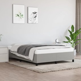 vidaXL Estrutura de cama sem colchão 140x190 cm tecido cinzento-claro