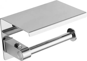Mexen suporte de papel com prateleira, cromado - 701197-00