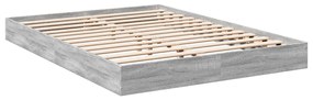 Estrutura de cama 120x200 cm derivados de madeira cinza sonoma