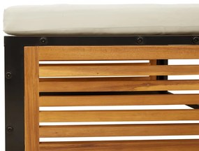 4 pcs conjunto de sofás de jardim com almofadões acácia maciça