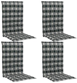 vidaXL Almofadões cadeiras jardim estampados 4 pcs 120x50x3cm multicor