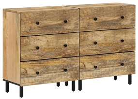 vidaXL Móveis de apoio 2 pcs 60x33x75 cm madeira de mangueira maciça