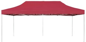 Tenda dobrável prof. para festas alumínio 6x3 m vermelho tinto