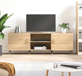 vidaXL Móvel de TV 150x30x50 cm derivados de madeira carvalho sonoma