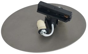 Candeeiro de teto moderno cor de bronze para sistema de calhas de iluminação monofásico com 2 luzes - Iconic Pulley Moderno