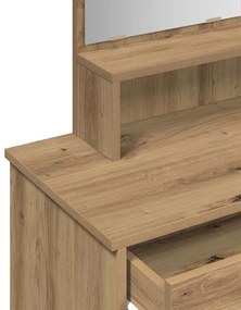 Toucador com espelho 86,5x35x136 cm cor carvalho artisiano