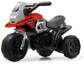 Mota infantil elétrica a bateria 6V E-Trike Racer Vermelha