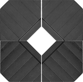 Outsunny Conjunto de 4 Pesos de Base Quadrado para Guarda Sóis deslocados em Pés Cruzados Enchimento com Água ou Areia Até 60/80 Kg | Aosom Portugal