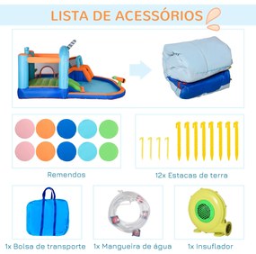 Parque Aquático / Castelo Insuflável para Crianças de 3-8 Anos com Esc