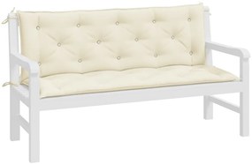 Almofadões banco jardim 2 pcs tecido oxford branco nata