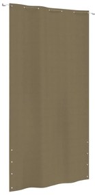vidaXL Tela de varanda 140x240 cm tecido oxford cinza-acastanhado