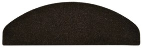Tapetes escada autoadesivos 5 pcs 65x21x4cm castanho-escuro