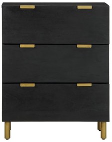 Aparadores 2 pcs 60x33x75 cm derivados de madeira preto