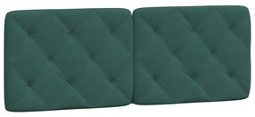 Cama com colchão 120x200 cm veludo verde-escuro