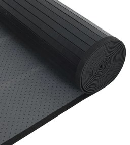 Tapete retangular 70x300 cm bambu preto