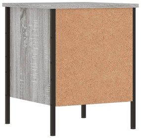 Mesa cabeceira 40x42x50 cm derivados de madeira cinzento sonoma