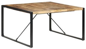 Mesa de jantar 140x140x75 cm madeira de mangueira áspera
