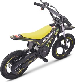 Mota elétrica infantil ROOKIE X 24V (14"), bateria de lítio, motor de 250 W, travão de disco Verde Amarelada