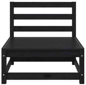 2 pcs conjunto lounge de jardim pinho maciço preto
