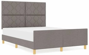 Cama taupe vidaXL 140x190 cm estofada